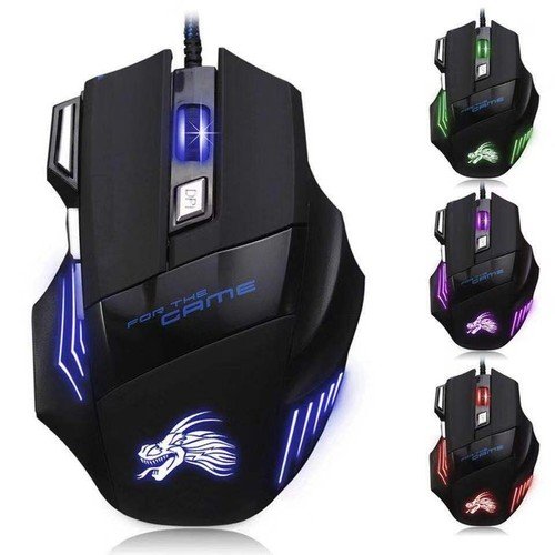 Buy Gaming Mouse 7 Button USB Wired LED Breathing Fire Button 3200 DPI Laptop PC – Best Price & Deal