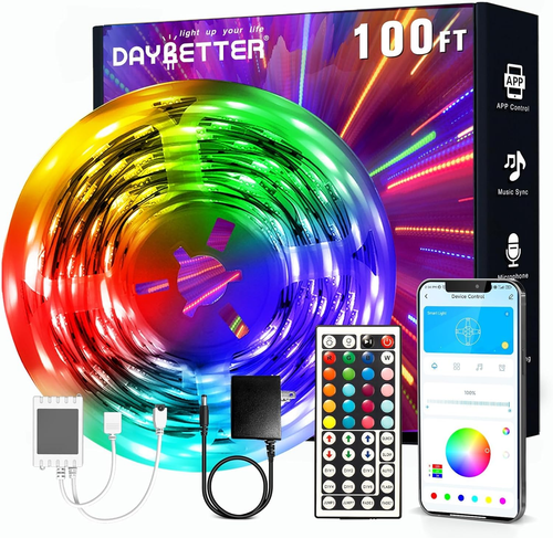Buy 100Ft LED Strip Lights, Smart Light with App Remote Control, RGB LED Lights for – Best Price & Deal