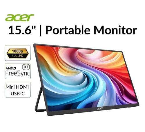 Buy Acer PM161Q 15.6in Portable Monitor 1920x1080 250Nit 60Hz 5ms Refurbished – Best Price & Deal