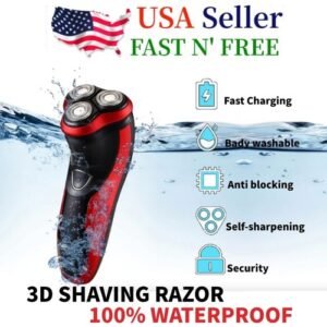 Buy Men’s Razor Rotary Waterproof Electric Shaver Pop-Up Trimmer Wet Dry Cordless US – Best Price & Deal