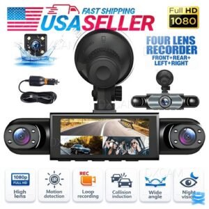 Buy 4-Channel Dashcam 360° 1080P HD Car Dash Cam Front Rear Inside Left Right – Best Price & Deal