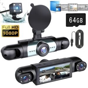 Buy 360° 4 Channel 1080P HD Car Dash Cam Front and Rear Inside Left Right + Camera – Best Price & Deal