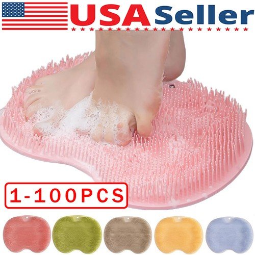 Buy Shower Foot Back Scrubber Massage Pad Body Bath Soft Brush Mat Cleaning Bath – Best Price & Deal