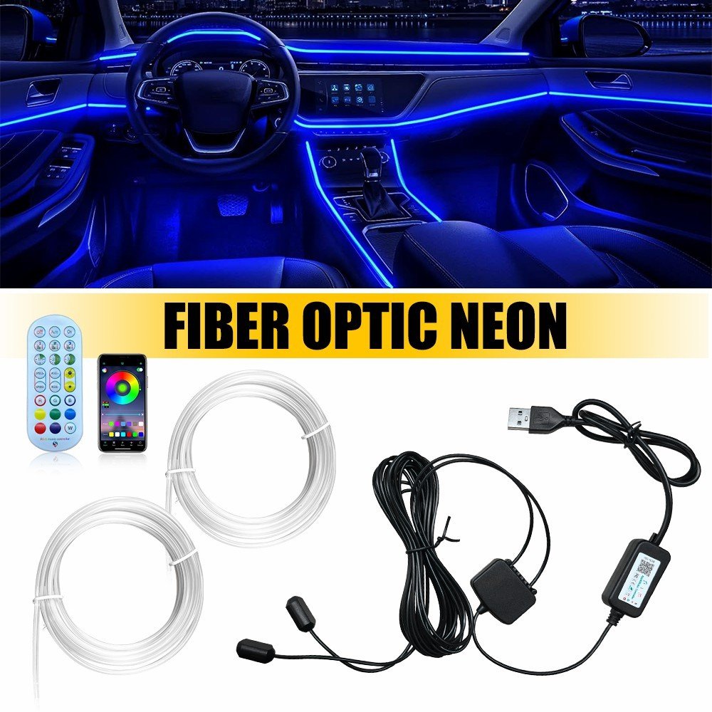 Buy LED Car Interior Strip Light Atmosphere Neon Glow APP-Control Ambient Light Kit – Best Price & Deal