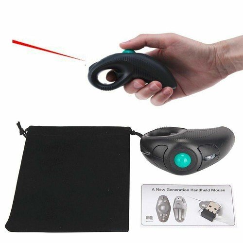 Buy New USB Wireless PC Laptop Finger HandHeld Trackball Mouse Mice w/ Laser Pointer – Best Price & Deal