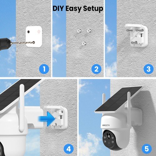 Buy ARCCTV Solar Battery Powered Wireless Security Camera System WiFiIP Outdoor Home – Best Price & Deal - Image 14