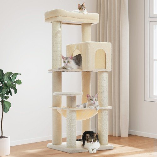 Buy PAWZ Road XL Cat Tree Tower for Large Cats (30lb) with Thick Scratching Post Toy – Best Price & Deal - Image 2