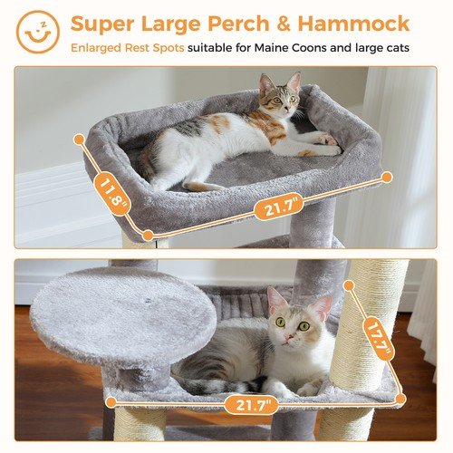 Buy PAWZ Road XL Cat Tree Tower for Large Cats (30lb) with Thick Scratching Post Toy – Best Price & Deal - Image 27