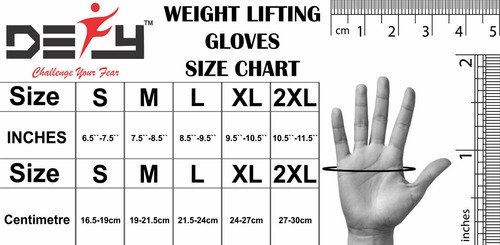 Buy DEFY Real Leather Padded Gym Gloves Fitness Weightlifting Training Long Wrist – Best Price & Deal - Image 3