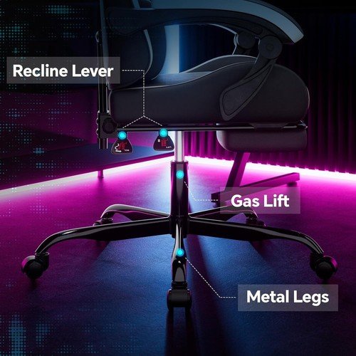 Buy Gaming Chair Ergonomic Computer Chair with Footrest and Lumbar Support PC Chair – Best Price & Deal - Image 9