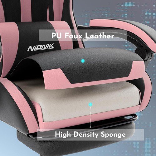Buy Gaming Chair Ergonomic Computer Chair with Footrest and Lumbar Support PC Chair – Best Price & Deal - Image 35