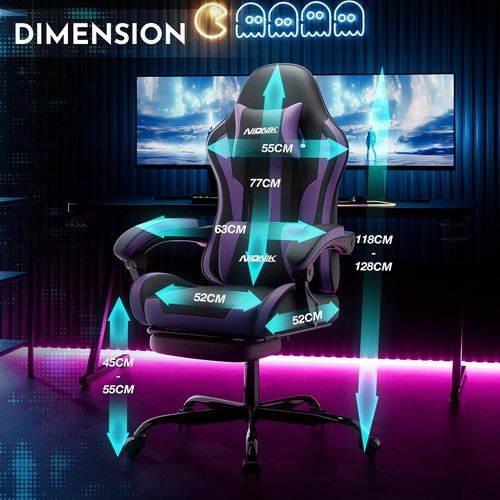 Buy Gaming Chair Ergonomic Computer Chair with Footrest and Lumbar Support PC Chair – Best Price & Deal - Image 41