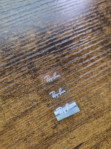 Buy 3 Pc. Ray-Ban Aviator Logo For Glasses High Quality UV DTF Raised Decal – Best Price & Deal - Image 2