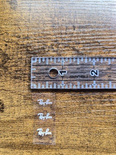 Buy 3 Pc. Ray-Ban Aviator Logo For Glasses High Quality UV DTF Raised Decal – Best Price & Deal - Image 3