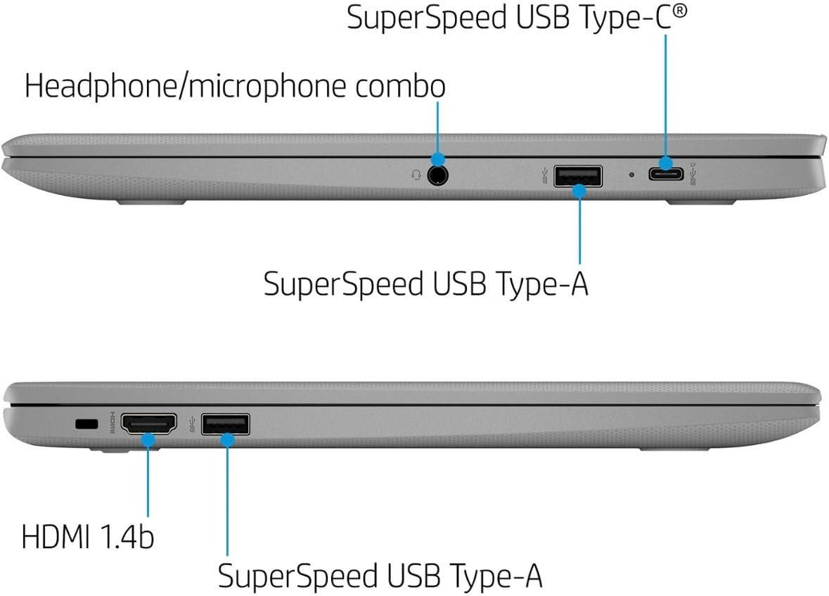 HP 2023 Chromebook Laptop, 14 Inch Display, Intel Celeron N4120 Processor, 4GB RAM, 64GB eMMC, Intel UHD Graphics 600, WiFi, Bluetooth, Chrome OS, Modern Gray - Image 7