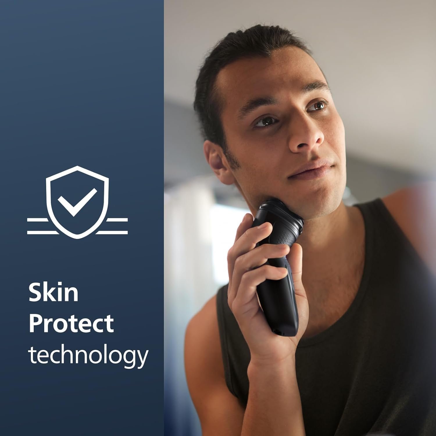 Philips Norelco Shaver 2400 Series, Wet and Dry Electric Shaver, Pop-up Trimmer, P-Cap, Deep Black, Model X3001/90 - Image 3