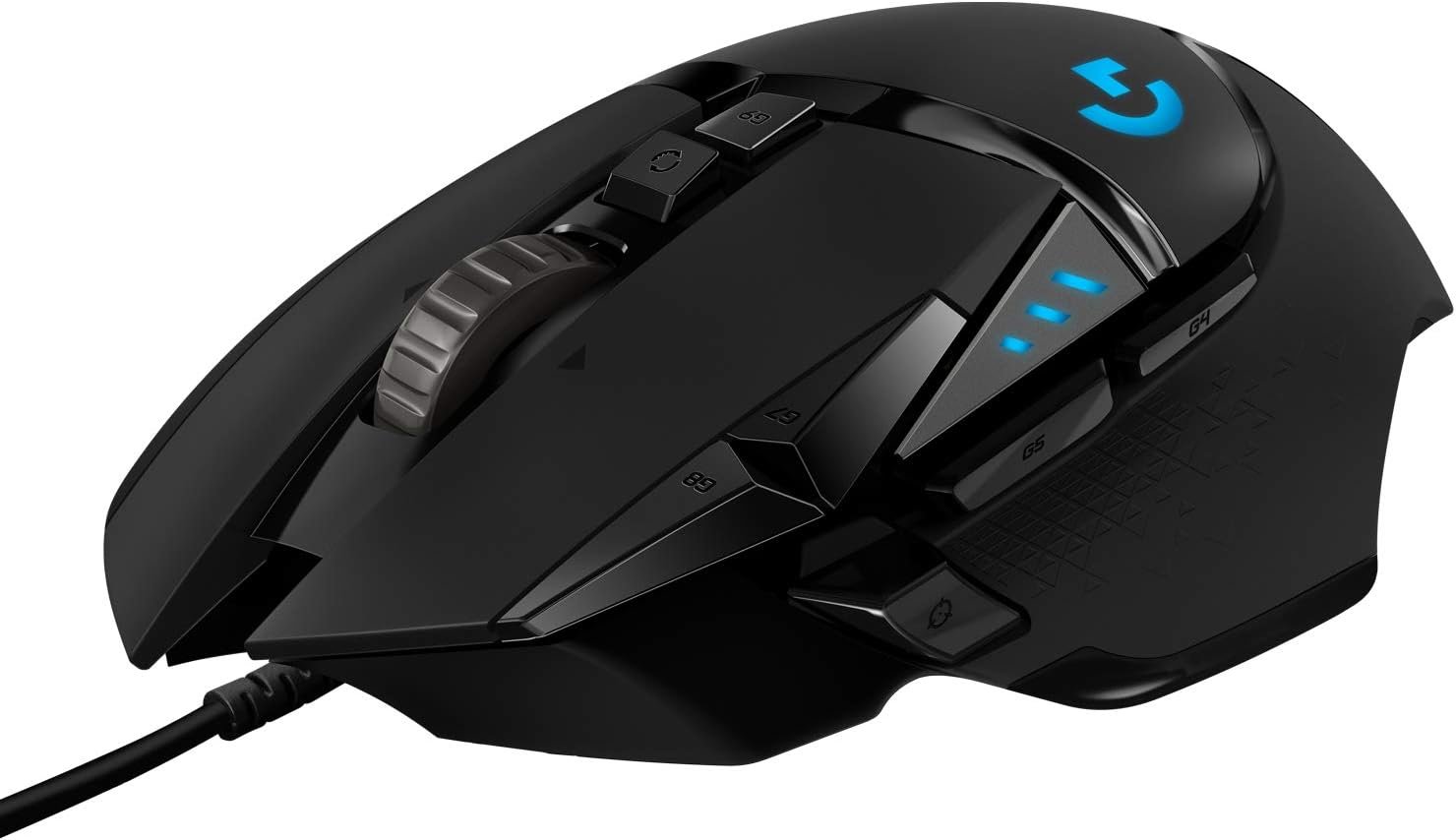 Logitech G502 Hero High Performance Wired Gaming Mouse, Hero 25K Sensor, 25,600 DPI, RGB, Adjustable Weights, 11 Programmable Buttons, On-Board Memory, PC/Mac - Black - Image 2