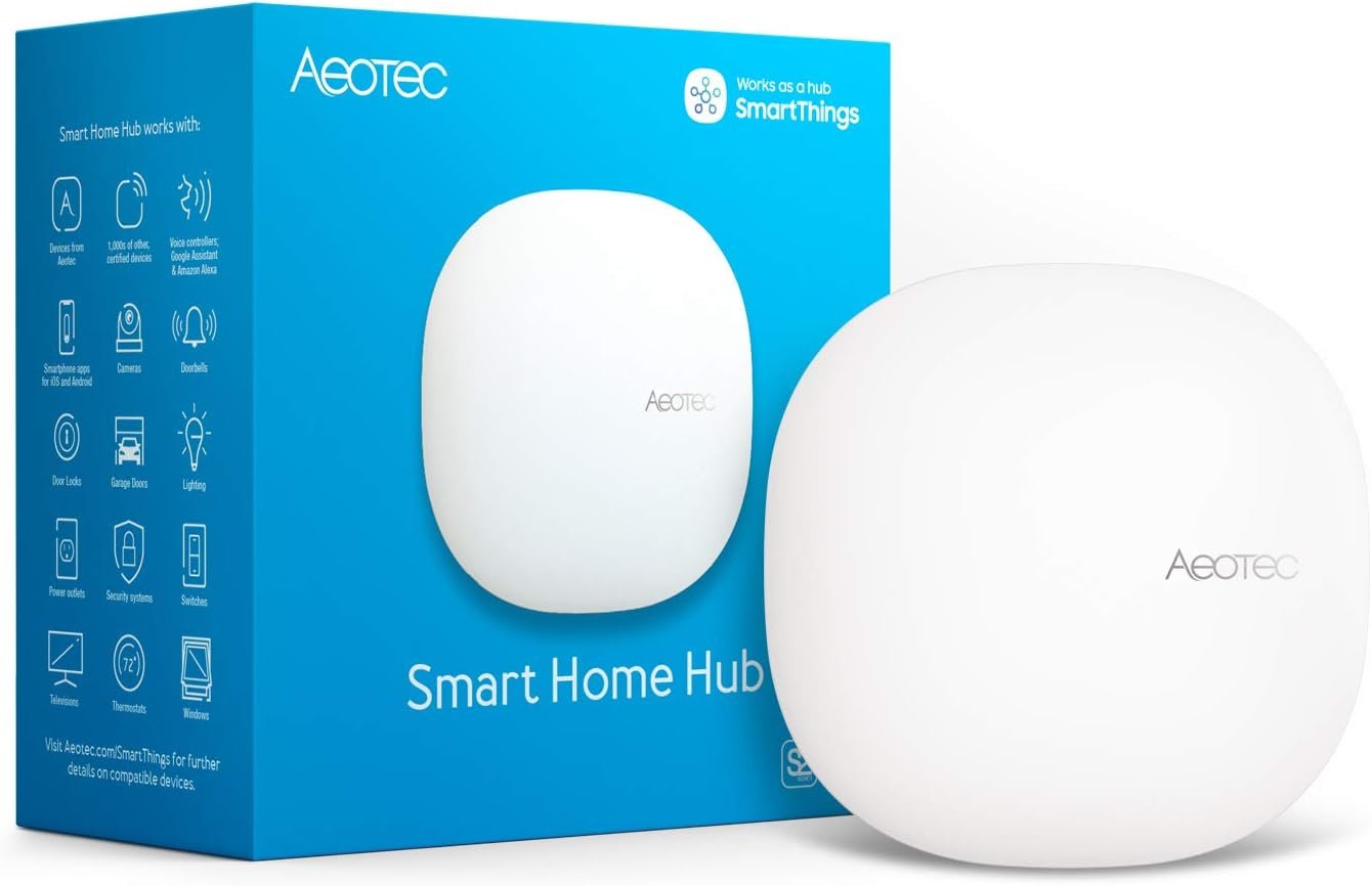 Aeotec Smart Home Hub, Works as a SmartThings Hub, Z-Wave, Zigbee, Matter Gateway, Compatible with Alexa, Google Assistant, WiFi - Image 2