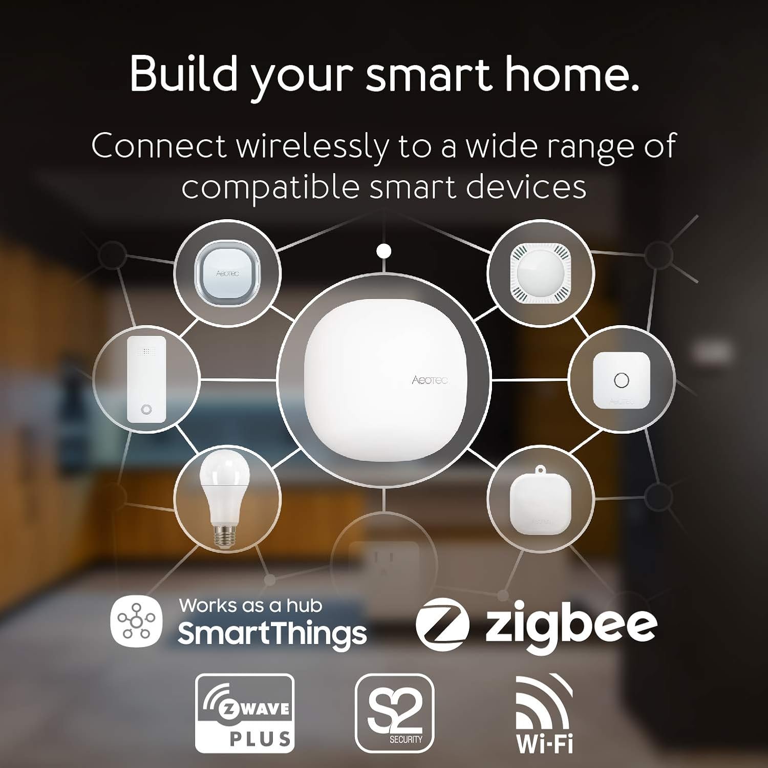 Aeotec Smart Home Hub, Works as a SmartThings Hub, Z-Wave, Zigbee, Matter Gateway, Compatible with Alexa, Google Assistant, WiFi - Image 5