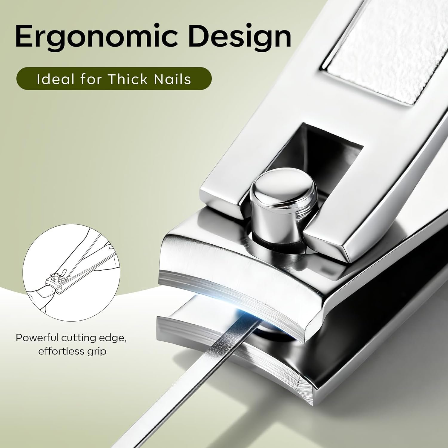 FAMILIFE Manicure Set, Professional Manicure Kit Nail Clippers Set 11 in 1 Stainless Steel Nail Pedicure Tools Kit Grooming Tool with Portable Green Leather Travel Case Luxury Gifts for Women and Men - Image 8