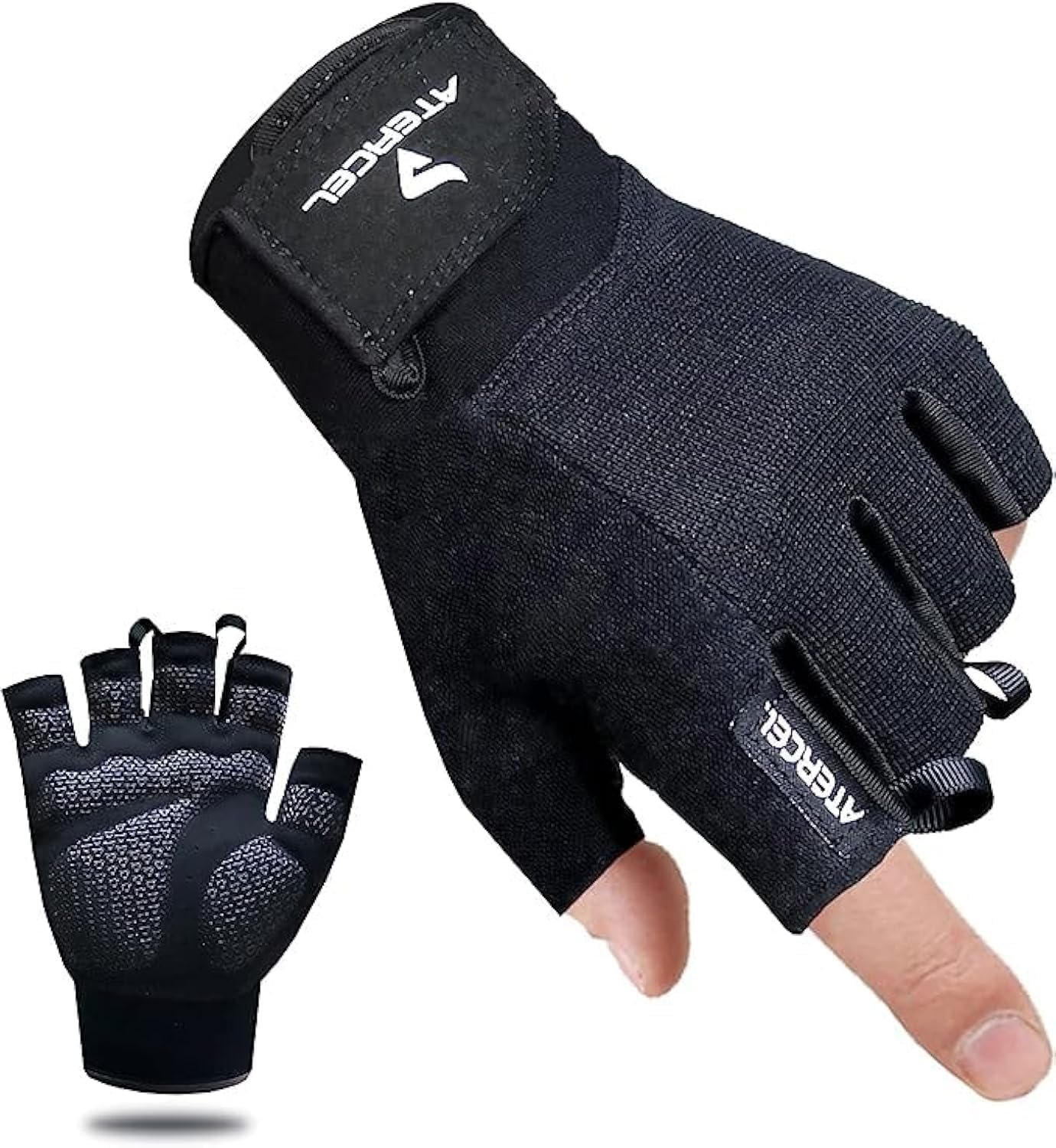 ATERCEL Workout Gloves for Men and Women, Exercise Gloves for Weight Lifting, Cycling, Gym, Training, Breathable and Snug fit - Image 2
