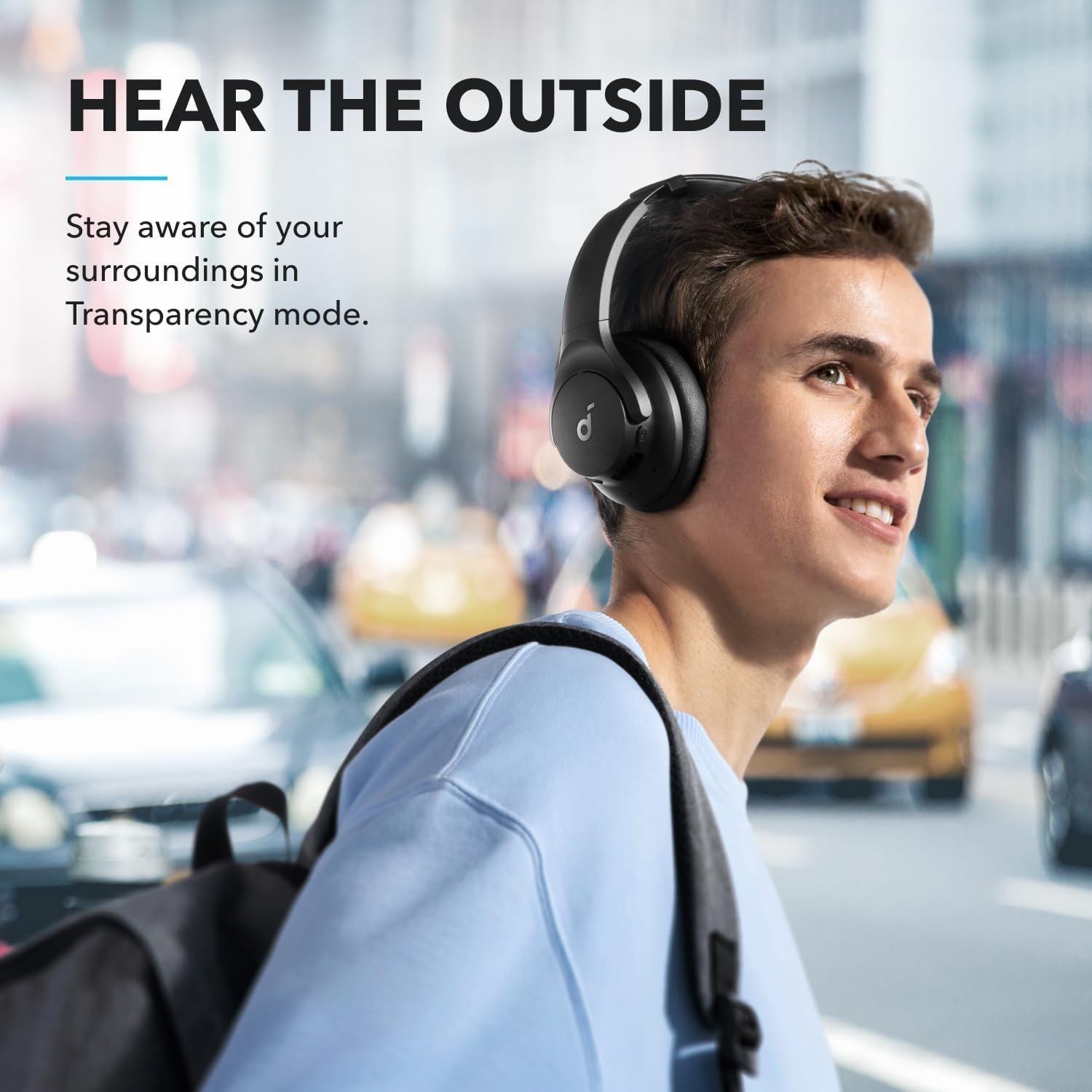 Soundcore by Anker Q20i Hybrid Active Noise Cancelling Headphones, Wireless Over-Ear Bluetooth, 40H Long ANC Playtime, Hi-Res Audio, Big Bass, Customize via an App, Transparency Mode - Image 7