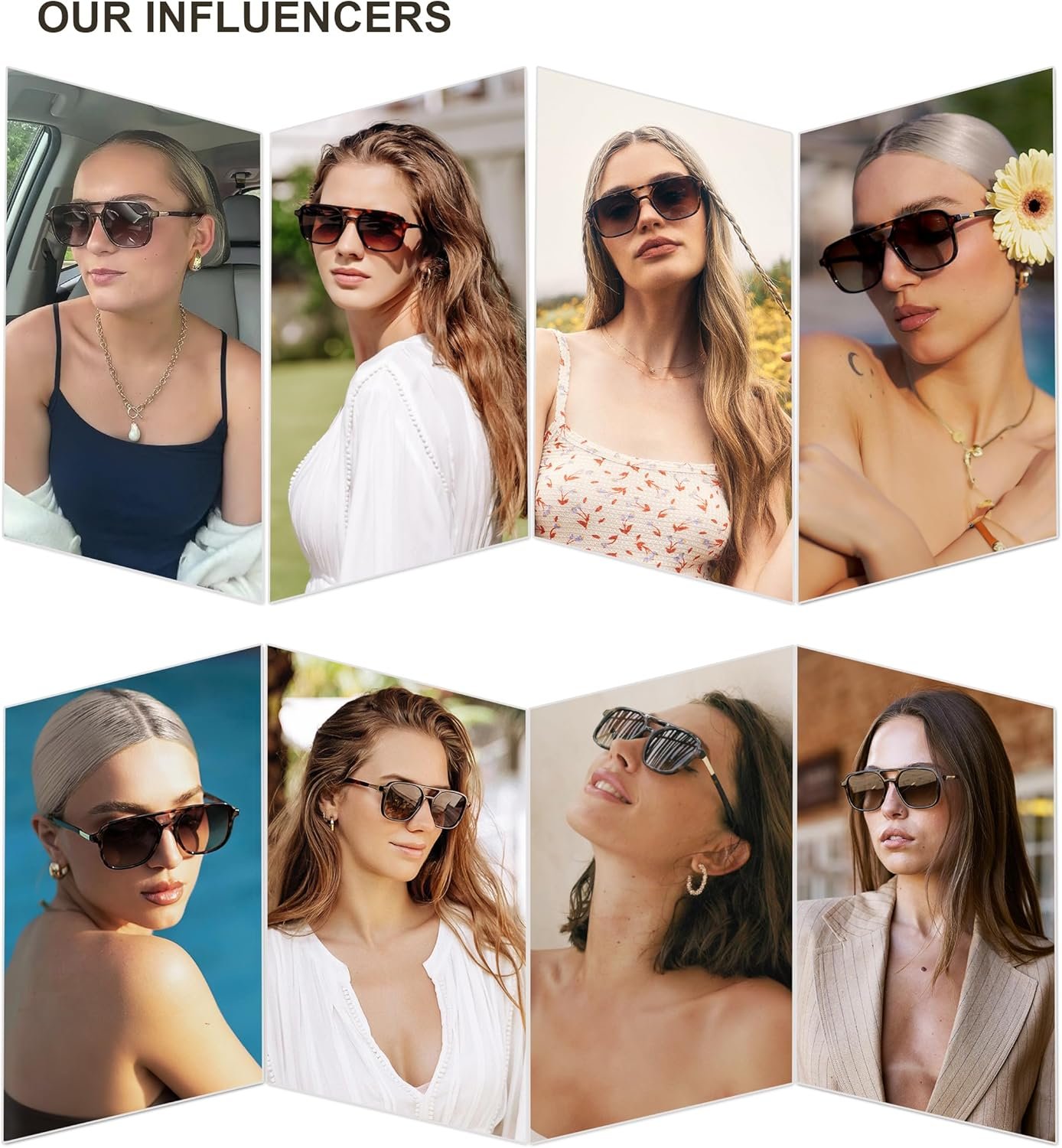 SOJOS Retro Aviator Sunglasses for Women Men,Trendy Rectangle Womens Mens Shades Sun Glasses SJ2202 - Image 4