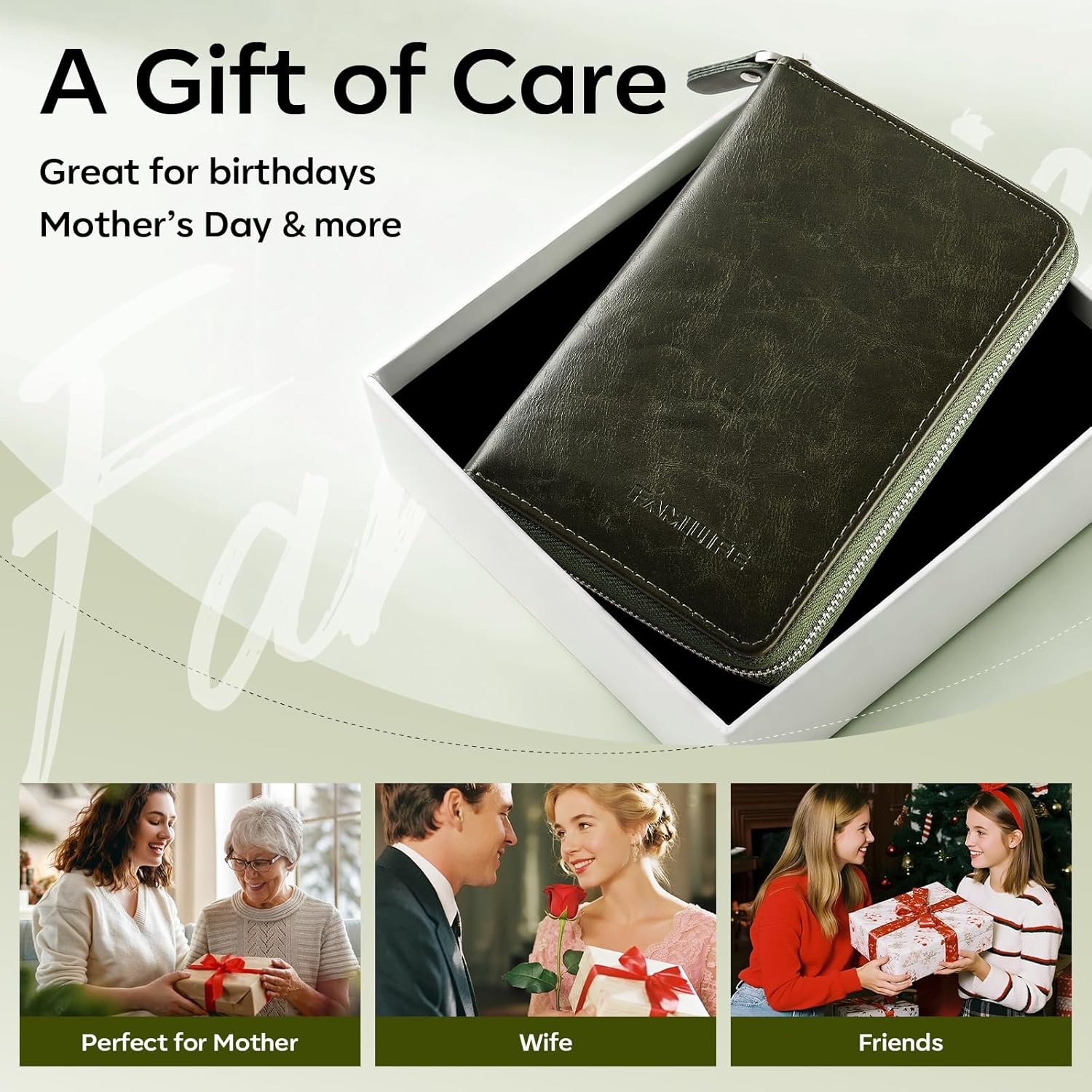 FAMILIFE Manicure Set, Professional Manicure Kit Nail Clippers Set 11 in 1 Stainless Steel Nail Pedicure Tools Kit Grooming Tool with Portable Green Leather Travel Case Luxury Gifts for Women and Men - Image 5