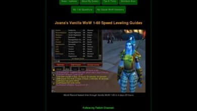 Joanas 1-60 Traditional WoW Leveling Guides Joanas 1-60 Traditional WoW Leveling Guides