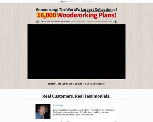 TedsWoodworking© The World’s Largest Database of 16,000 Woodworking Plans and Initiatives