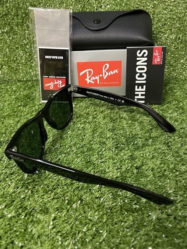 Buy Ray-Ban Sunglasses Wayfarer RB2140 Gloss Black Frame And Lens – Best Price & Deal - Image 21