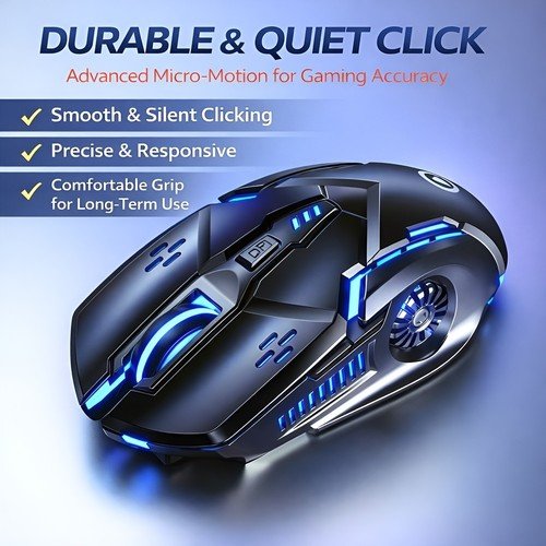 Buy Wireless Gaming Mouse Silent RGB Rechargeable LED Optical USB Mouse – Best Price & Deal - Image 4
