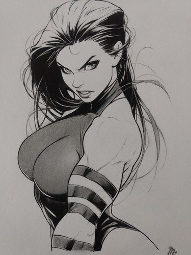Buy X-MEN PSYLOCKE ORIGINAL SKETCH COVER COMMISSION ART DRAWING BY MATT CAMPBELL – Best Price & Deal - Image 8
