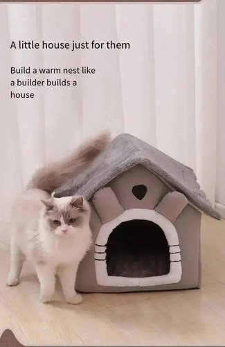 Buy Indoor Warm Dog House Soft Pet Bed Tent House Kennel Cat Bed Washable Cushion – Best Price & Deal - Image 3