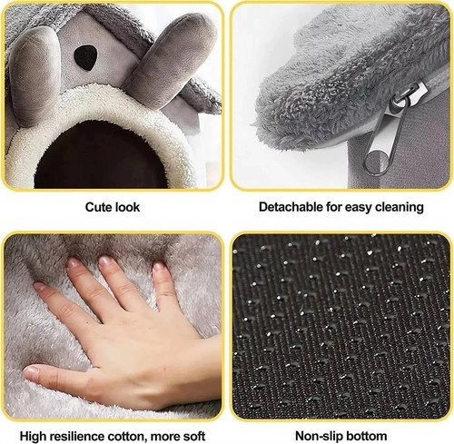 Buy Indoor Warm Dog House Soft Pet Bed Tent House Kennel Cat Bed Washable Cushion – Best Price & Deal - Image 5