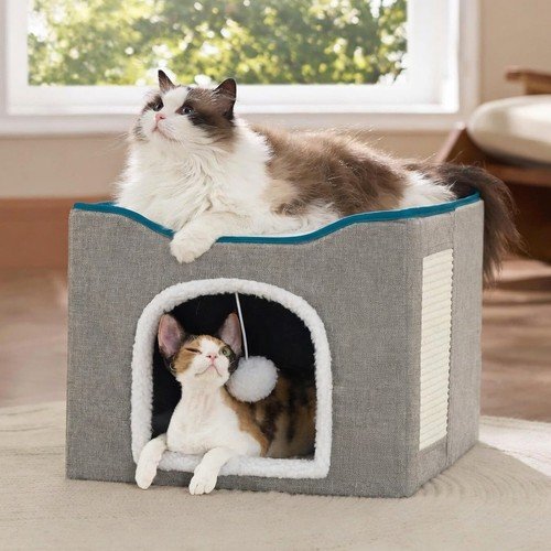 Buy Indoor Warm Dog House Soft Pet Bed Tent House Kennel Cat Bed Washable Cushion – Best Price & Deal - Image 22
