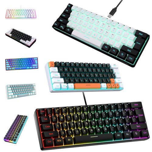 Buy 60% Wired Gaming Keyboard 61 Keys RGB Backlit Ultra-Compact Small for PC Mac – Best Price & Deal - Image 2
