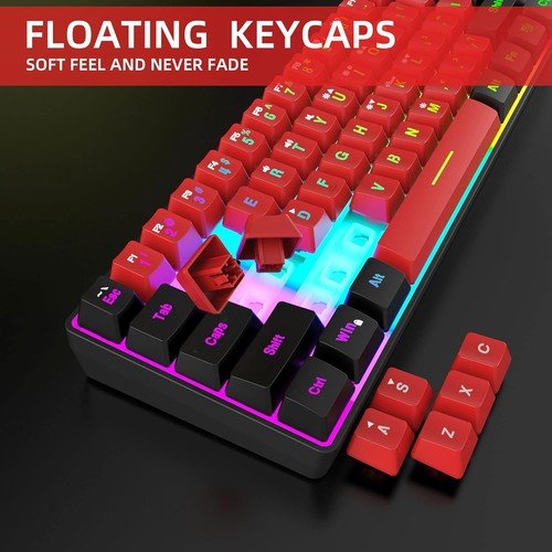 Buy 60% Wired Gaming Keyboard 61 Keys RGB Backlit Ultra-Compact Small for PC Mac – Best Price & Deal - Image 10