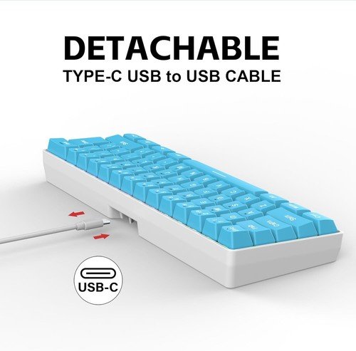 Buy 60% Wired Gaming Keyboard 61 Keys RGB Backlit Ultra-Compact Small for PC Mac – Best Price & Deal - Image 35