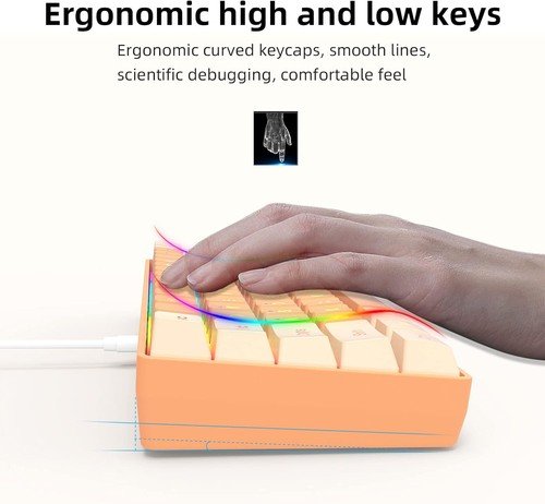 Buy 60% Wired Gaming Keyboard 61 Keys RGB Backlit Ultra-Compact Small for PC Mac – Best Price & Deal - Image 44