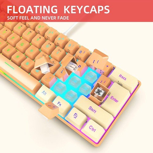 Buy 60% Wired Gaming Keyboard 61 Keys RGB Backlit Ultra-Compact Small for PC Mac – Best Price & Deal - Image 47