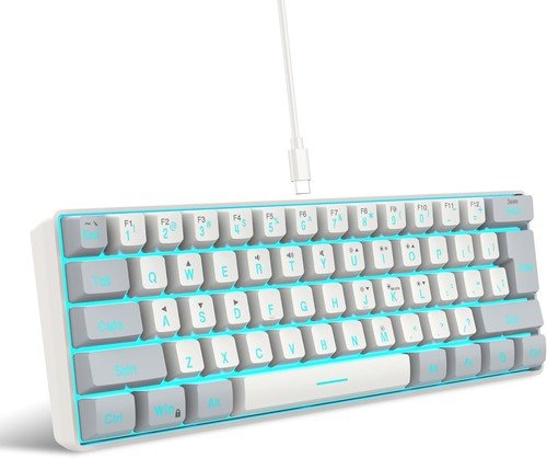 Buy 60% Wired Gaming Keyboard 61 Keys RGB Backlit Ultra-Compact Small for PC Mac – Best Price & Deal - Image 64