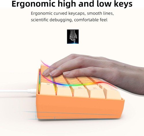 Buy 60% Wired Gaming Keyboard 61 Keys RGB Backlit Ultra-Compact Small for PC Mac – Best Price & Deal - Image 87