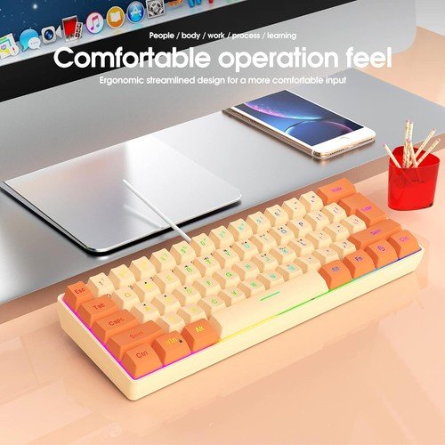 Buy 60% Wired Gaming Keyboard 61 Keys RGB Backlit Ultra-Compact Small for PC Mac – Best Price & Deal - Image 89