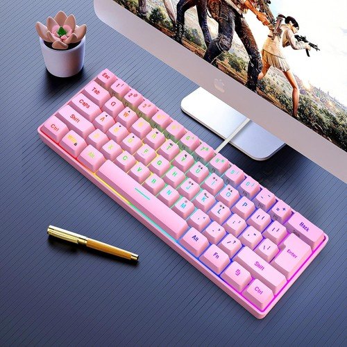 Buy 60% Wired Gaming Keyboard 61 Keys RGB Backlit Ultra-Compact Small for PC Mac – Best Price & Deal - Image 95