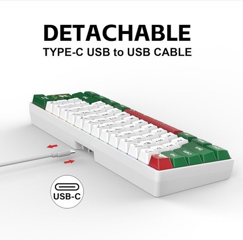 Buy 60% Wired Gaming Keyboard 61 Keys RGB Backlit Ultra-Compact Small for PC Mac – Best Price & Deal - Image 102