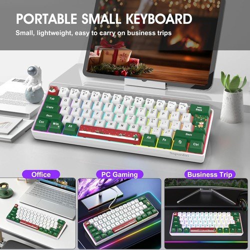Buy 60% Wired Gaming Keyboard 61 Keys RGB Backlit Ultra-Compact Small for PC Mac – Best Price & Deal - Image 104