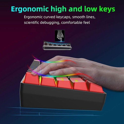 Buy 60% Wired Gaming Keyboard 61 Keys RGB Backlit Ultra-Compact Small for PC Mac – Best Price & Deal - Image 107