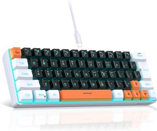 Buy 60% Wired Gaming Keyboard 61 Keys RGB Backlit Ultra-Compact Small for PC Mac – Best Price & Deal - Image 124
