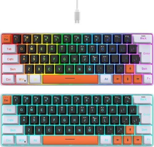 Buy 60% Wired Gaming Keyboard 61 Keys RGB Backlit Ultra-Compact Small for PC Mac – Best Price & Deal - Image 128